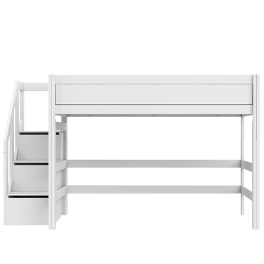 LIFETIME Kidsrooms High Sleeper Bed 152 with Staircase 120x200 cm