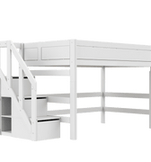 LIFETIME Kidsrooms High Sleeper Bed 152 with Staircase 120x200 cm