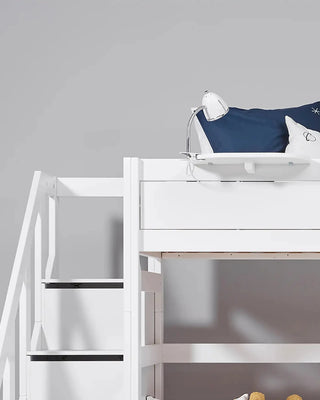 LIFETIME Kidsrooms High Sleeper Bed 152 with Staircase 120x200 cm