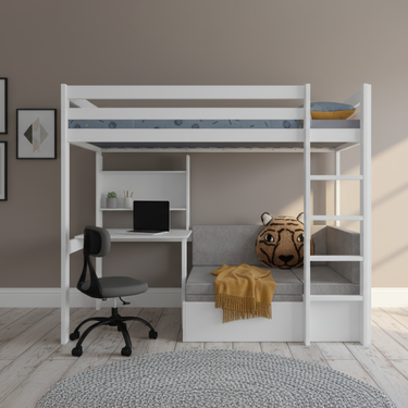 LIFETIME Kidsrooms High Sleeper Bed 177 cm Study & Relax - Elements