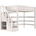 LIFETIME Kidsrooms High Sleeper Bed 177 with Staircase 120x200 cm