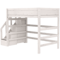 LIFETIME Kidsrooms High Sleeper Bed 177 with Staircase 120x200 cm