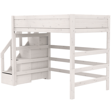 LIFETIME Kidsrooms High Sleeper Bed 177 with Staircase 120x200 cm