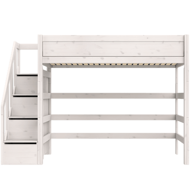 LIFETIME Kidsrooms High Sleeper Bed 177 with Staircase 120x200 cm