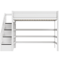 LIFETIME Kidsrooms High Sleeper Bed 177 with Staircase 120x200 cm