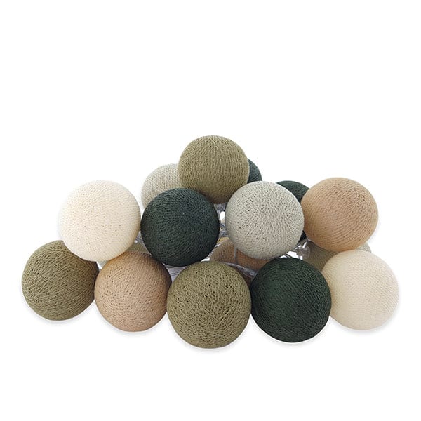 LIFETIME Kidsrooms Lamp Cotton Ball Lights - Earthy Green