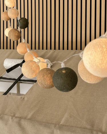 LIFETIME Kidsrooms Lamp Cotton Ball Lights - Earthy Green