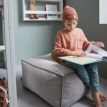 Carica l&#39;immagine nel visualizzatore di Gallery, LIFETIME Kidsrooms Pouf Big velour pouf - Grey
