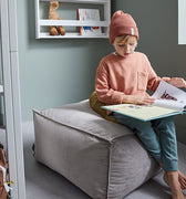 LIFETIME Kidsrooms Pouf Big velour pouf - Grey
