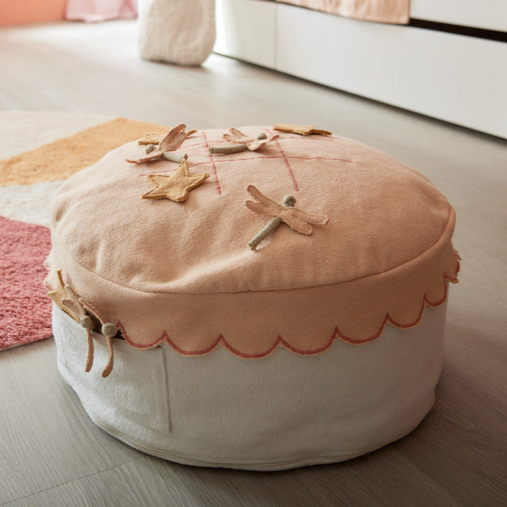 LIFETIME Kidsrooms Pouf Round tic tac toe Pouf - Fairy Theatre