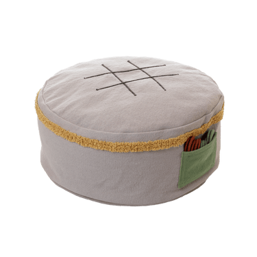 LIFETIME Kidsrooms Pouf Round tic tac toe Pouf - Olympic Dreams