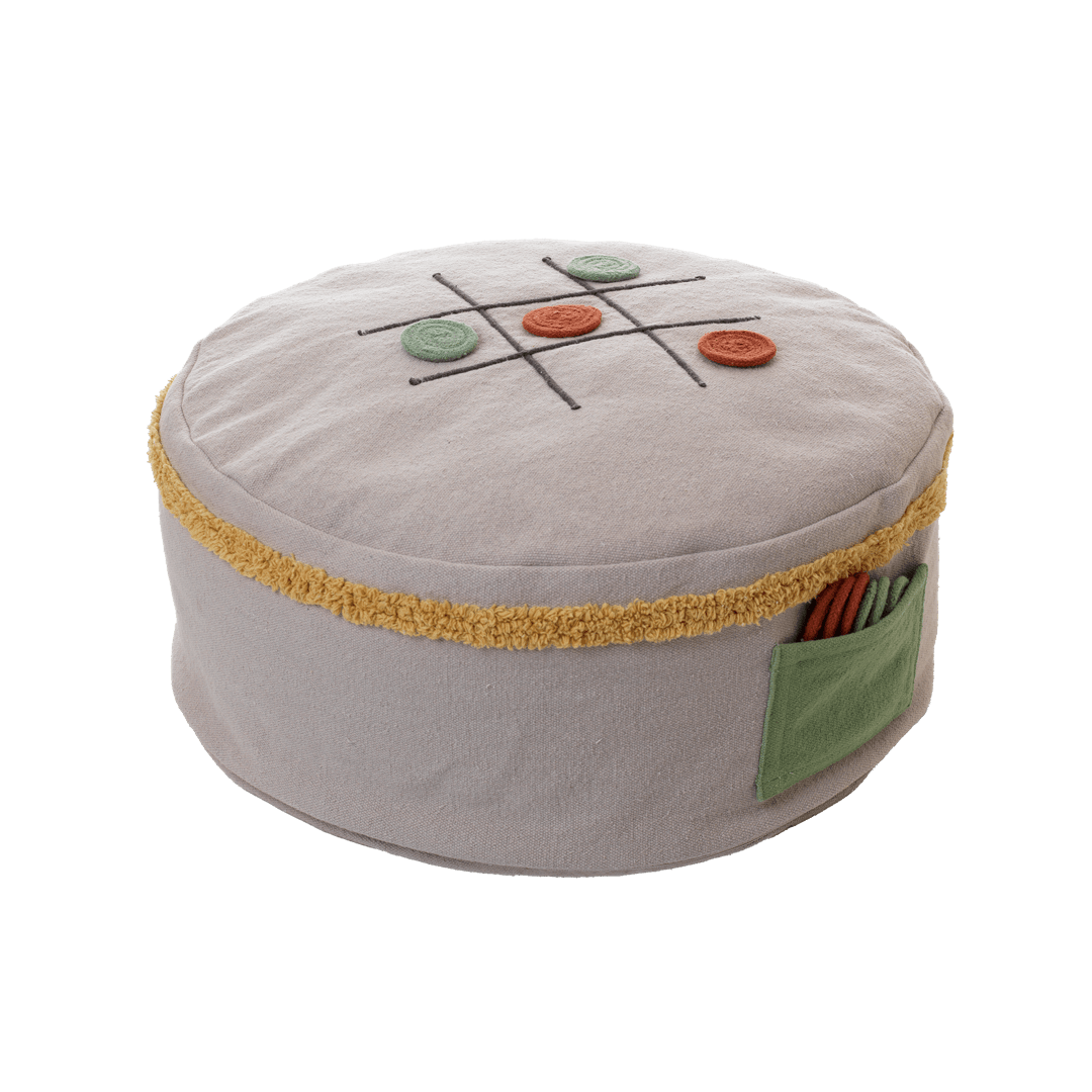 LIFETIME Kidsrooms Pouf Round tic tac toe Pouf - Olympic Dreams