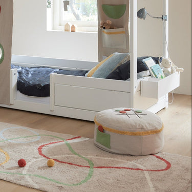 LIFETIME Kidsrooms Pouf Round tic tac toe Pouf - Olympic Dreams