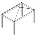 LIFETIME Kidsrooms Rebuild Part Canopy Frame for 120 cm Bed - 146 cm