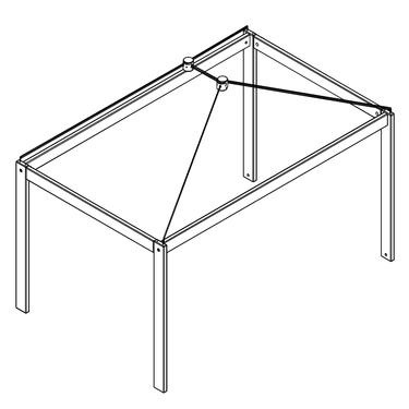 LIFETIME Kidsrooms Rebuild Part Canopy Frame for 120 cm Bed - 146 cm