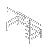 LIFETIME Kidsrooms Rebuild Part Frame, straight ladder and parts for high bed