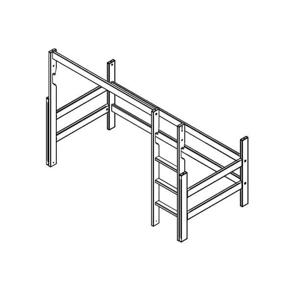 LIFETIME Kidsrooms Rebuild Part Frame, straight ladder and parts for low loft bed