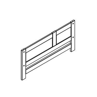 LIFETIME Kidsrooms Rebuild Part Headboard with opening for Children's Bed 120 cm