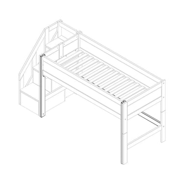 LIFETIME Kidsrooms Rebuild Part Parts for semi high bed with entrance