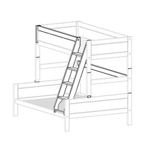 Lade das Bild in den Galerie-Viewer, LIFETIME Kidsrooms Rebuild Part White / Top 90 / Bottom 140 Ladder and parts for family bunkbed
