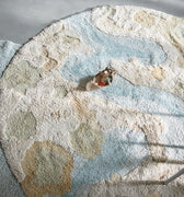 LIFETIME Kidsrooms Rug Round Tufted Rug - Canoe Adventure