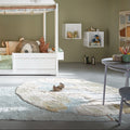 LIFETIME Kidsrooms Rug Round Tufted Rug - Canoe Adventure