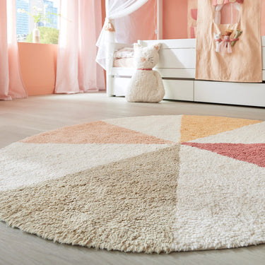 LIFETIME Kidsrooms Rug Round Tufted Rug - Fairy Theatre