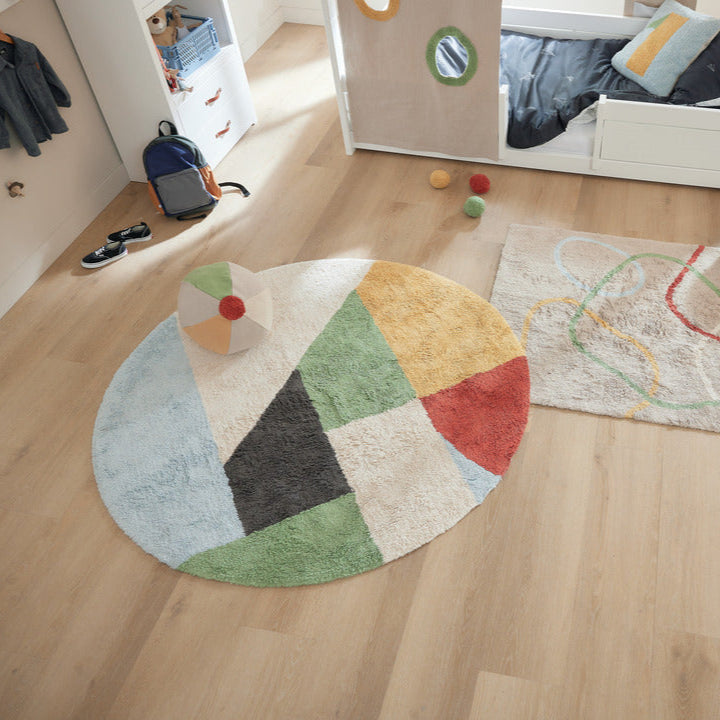 LIFETIME Kidsrooms Rug Round Tufted Rug - Olympic Dreams