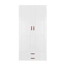 Carica l&#39;immagine nel visualizzatore di Gallery, LIFETIME Kidsrooms Wardrobe 2 Short Doors and 2 wide Drawers - 100 cm
