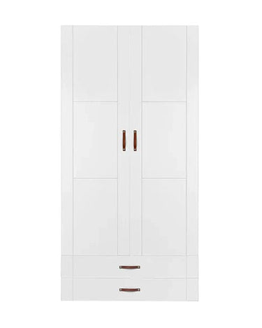 LIFETIME Kidsrooms Wardrobe 2 Short Doors and 2 wide Drawers - 100 cm