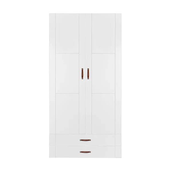 LIFETIME Kidsrooms Wardrobe 2 Short Doors and 2 wide Drawers - 100 cm