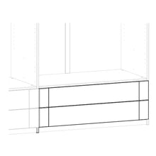 Carica l&#39;immagine nel visualizzatore di Gallery, LIFETIME Kidsrooms Wardrobe Build Up &amp; On Wardrobe Unit with 2 Drawers - 100 cm
