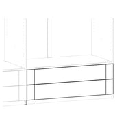 LIFETIME Kidsrooms Wardrobe Build Up & On Wardrobe Unit with 2 Drawers - 100 cm