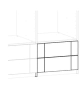 LIFETIME Kidsrooms Wardrobe Build Up & On Wardrobe Unit with 2 Drawers - 50 cm