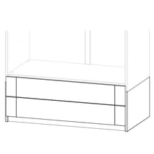 Lade das Bild in den Galerie-Viewer, LIFETIME Kidsrooms Wardrobe Build Up Wardrobe Unit with 2 Drawers - 100 cm
