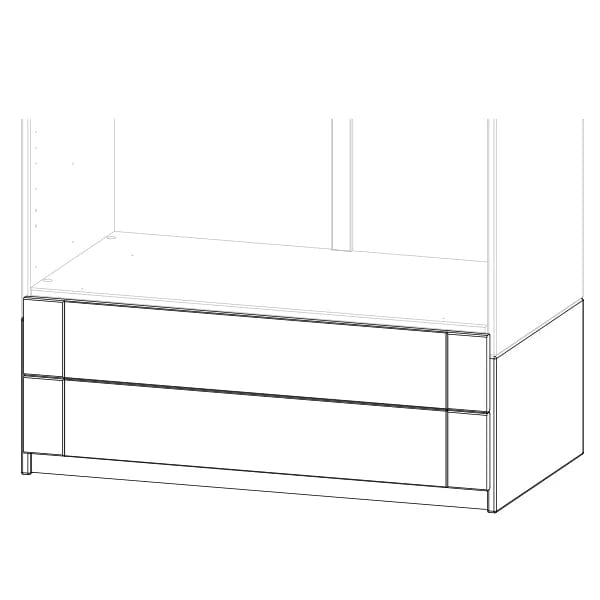 LIFETIME Kidsrooms Wardrobe Build Up Wardrobe Unit with 2 Drawers - 100 cm