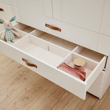 LIFETIME Kidsrooms Wardrobe Whitewash Layout for Wardrobe Drawer - 100 cm
