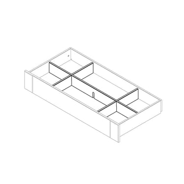 LIFETIME Kidsrooms Wardrobe Whitewash Layout for Wardrobe Drawer - 100 cm
