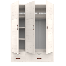 Charger l&#39;image dans la galerie, LIFETIME Kidsrooms Wardrobe with shelves, clothes rail and drawers, 150 cm
