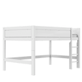 LIFETIME Kidsrooms White / Premium Mid Sleeper Bed with Ladder 120x200 cm