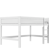 LIFETIME Kidsrooms White / Premium Mid Sleeper Bed with Ladder 120x200 cm