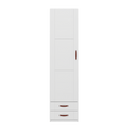 LIFETIME Kidsrooms White Wardrobe with clothes rail and 2 drawers, 50 cm