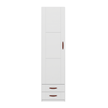 LIFETIME Kidsrooms White Wardrobe with clothes rail and 2 drawers, 50 cm