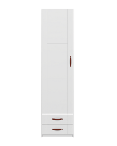 LIFETIME Kidsrooms White Wardrobe with clothes rail and 2 drawers, 50 cm