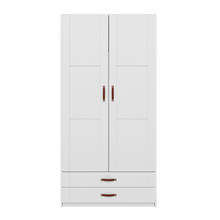 Charger l&#39;image dans la galerie, LIFETIME Kidsrooms White Wardrobe with shelves, clothes rail and drawers, 100 cm
