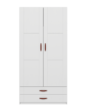 LIFETIME Kidsrooms White Wardrobe with shelves, clothes rail and drawers, 100 cm