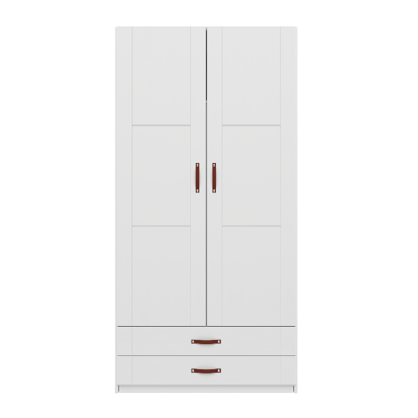 LIFETIME Kidsrooms White Wardrobe with shelves, clothes rail and drawers, 100 cm