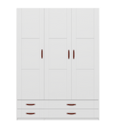 LIFETIME Kidsrooms White Wardrobe with shelves, clothes rail and drawers, 150 cm