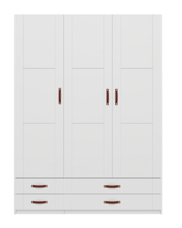 LIFETIME Kidsrooms White Wardrobe with shelves, clothes rail and drawers, 150 cm