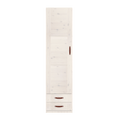 LIFETIME Kidsrooms Whitewash Wardrobe with clothes rail and 2 drawers, 50 cm